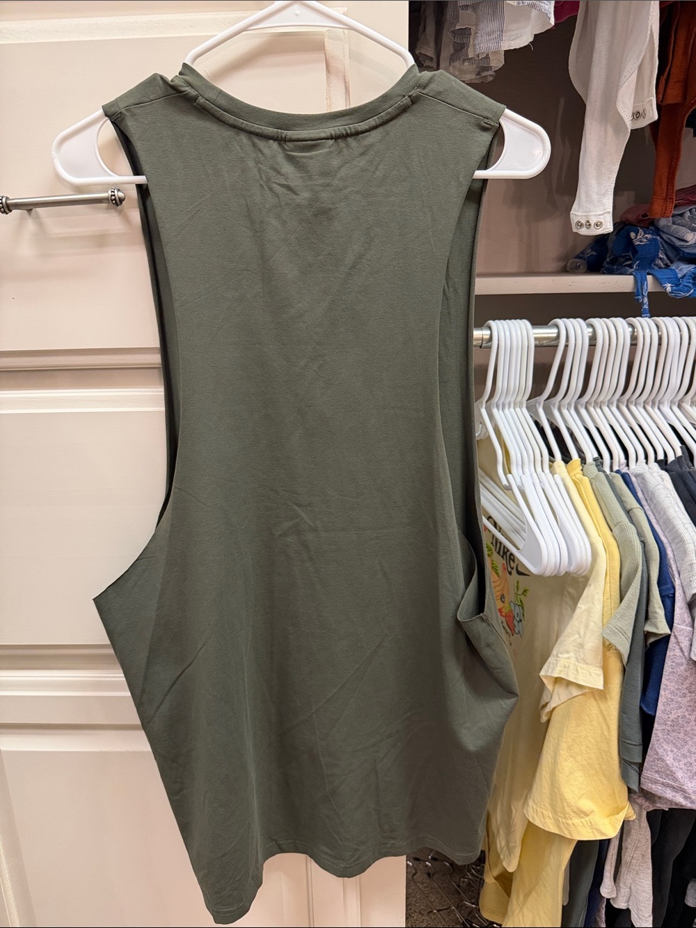 Gymshark Olive Green Graphic Muscle Tank Top - Picture 2 of 3